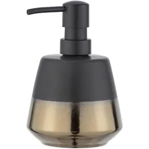Wenko Seifenspender Brandol, 24362100, stehend, Keramik, schwarz/kupfer, 450ml