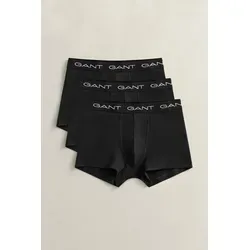 GANT Herren Trunk 3-Pack Boxershorts, Schwarz, XL EU von GANT