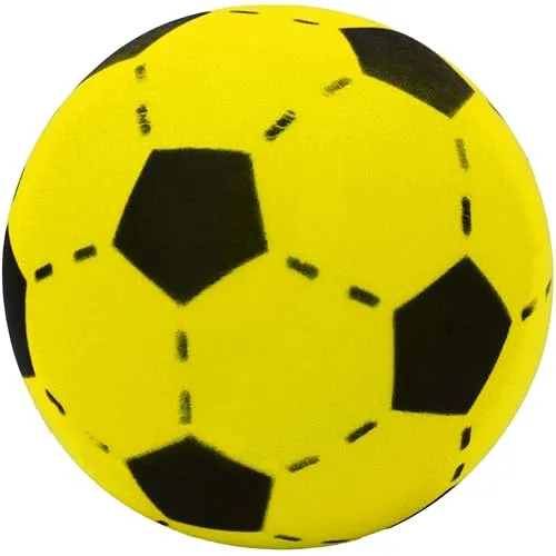 Kyto Softball 20 cm Schaumstoffball Kinder Fußball weicher Ball Indoor & Outdoor (Einzeln) (1 Ball, gelb)