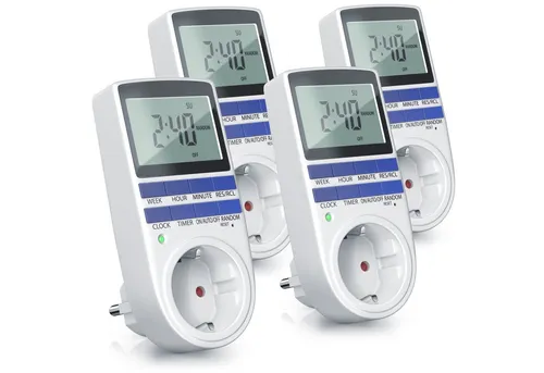 BEARWARE Digitale Zeitschaltuhr mit LCD-Display - Praktische digitale Zeitschaltuhr mit 10 Programmen und max. 3680W, ideal für die flexible Steuerung von Geräten. Inklusive Back-Up Batterie und Berührungsschutz für zusätzlichen Komfort.