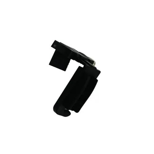 GARDINIA Plissee-Falzklemmträger Concept, Kompatibel mit Concept Plissees und Wabenplissees, Ohne Bohren, Verstellbar (12-25 mm), Kunststoff, Schwarz, 4 Stück