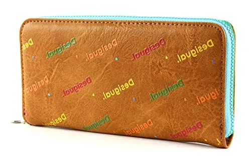 Desigual Damen Mone_Intra Zip Around Geldbörse Beige (Camel)