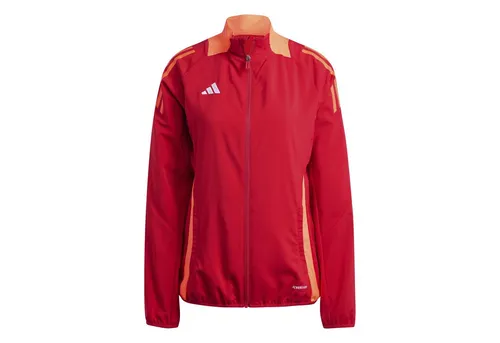 adidas Performance Trainingsjacke Tiro 24 Competition PREJKT W - Die adidas Damen Präsentationsjacke Tiro 24 Competition PREJKT W kombiniert sportlichen Stil mit Funktionalität. Dank der feuchtigkeitsabsorbierenden AEROREADY Technologie bleibst du trocken, während du wichtige Kleinigkeiten in den Reißverschlusstaschen sicher verstauen kannst.