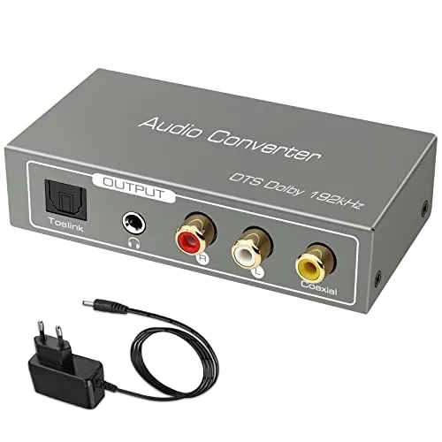 HDMI ARC Audio Extractor - Digital-Analog Wandler - Audio & Video Verteiler, konvertiert digitale Signale in analoge ohne Audioverlust, ideal für Heimkinosysteme, Soundbars und Verstärker.