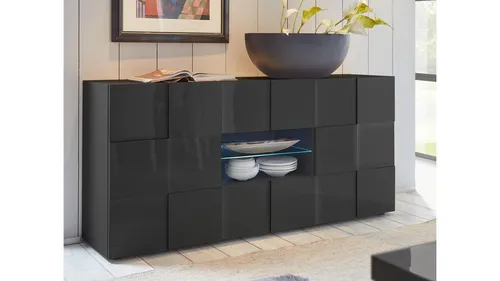 Sideboard Dama 2 in anthrazit Hochglanz