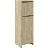 Badezimmerschrank Sonoma-Eiche 30x30x95 cm - Bad-Kommoden mit 2 Fächern und 1 Schublade für optimalen Stauraum, feuchtigkeitsbeständig und pflegeleicht für ein stilvolles Badezimmer.