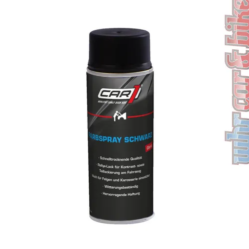 Farbspray Autolack schwarz glänzend Car1 Lack Motip Dupli Spraydose Decklack