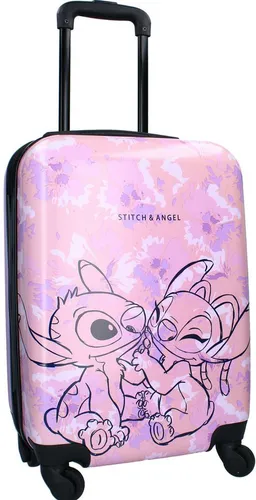 Disney Kinderkoffer Stitch Trolley - Handgepäck-Koffer für Kinder, leicht und robust mit 360° Rollen für müheloses Reisen, perfekt für kleine Disney-Fans ab 4 Jahren.