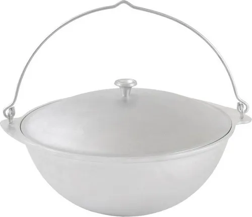 Kazan Asien Topf Tatarskij mit Deckel Kasan WOK 12 Liter für CAMPING Aluguss 201866