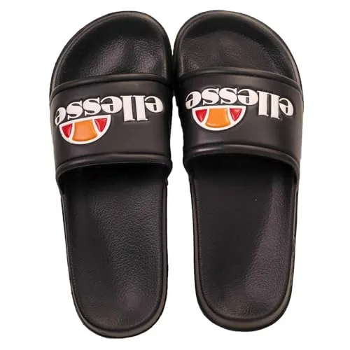 Ellesse Filippo Badelatschen für Herren und Damen - Dusch- & Badeschuhe in elegantem Schwarz, ideal für Strand und Freizeit, bieten Komfort und Stil in jeder Situation.