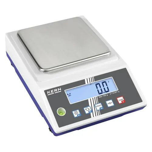 Kern PCB 2000-1 Präzisionswaage - Feinwaage mit 2kg Wägebereich und 100 mg Ablesbarkeit, ideal für technische Experimente und komfortable Datentransfermöglichkeiten über KERN Universal Port.