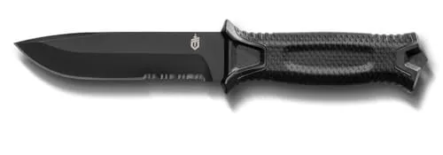 Gerber Jagdmesser Strongarm SE, 30-001060 - Gürtelmesser mit 12,5 cm Fulltang-Klinge aus korrosionsbeständigem Stahl, gummiertem Griff für optimalen Halt und praktischer Nylonscheide mit Multimount für vielseitigen Transport.
