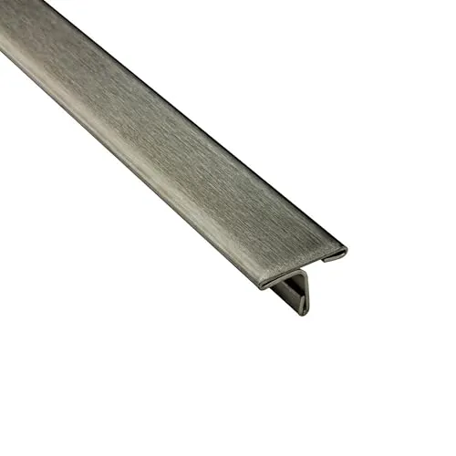 T-Profil Edelstahl Übergangsschiene Übergangsprofil V2A L250cm 15mm gebürstet