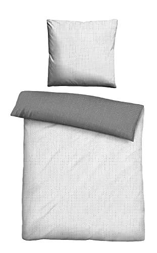 Biberna Mako-Satin Bettwäsche PUNKTE - MIX - Bettwäsche-Sets aus 100% Baumwolle, pflegeleicht und waschbar bei 60 Grad, perfekt für einen komfortablen Schlaf.