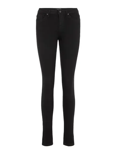 VERO MODA Womens Black Jeans Stretch - Stylische Skinny-Jeans mit Stretch für optimalen Tragekomfort und eine knackige Mid-Waist Form.