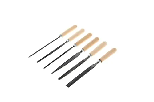 GEDOREred R93000006 Feilen-Set 6-teilig - Schleifwerkzeuge - Hochwertiges 6-teiliges Feilen-Set aus Spezialstahl für präzise Ergebnisse im Werkzeug- und Formenbau, ergonomische Griffe für komfortables Arbeiten.