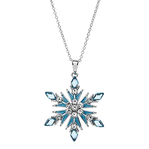 Disney Kinderkette Frozen II - 925er Silber, hellblaue Farbe - Ketten für Damen, bezaubernde Frozen II Kinderkette aus 925er Silber, perfekt für kleine Disney-Fans und als besonderes Geschenk.