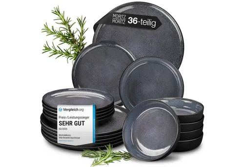 Moritz & Moritz VIDA Geschirrset 12 Personen Blau in blau von Moritz & Moritz