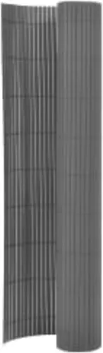 The Living Store Gartenzaun Doppelseitig 110x500 cm Grau