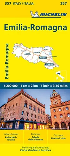 Michelin Emilia Romagna: Straßen- und Tourismuskarte 1:200.000 (MICHELIN Localkarten)