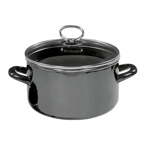 Krüger Fleischtopf Brillant 24 cm - Kochtopf mit Glasdeckel, 4,6 Liter Inhalt für vielseitige Kochmöglichkeiten und energiesparendes Kochen dank hochwertiger Emaille-Oberfläche.