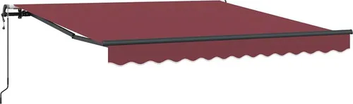 Automatische Markise Burgunderrot 300x250 cm in rot von vidaXL