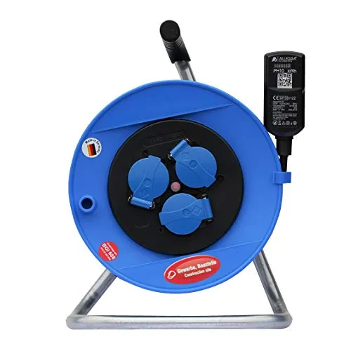 ALLEGRA Stromzähler Steckdose MID geeicht Strom Schuko Zwischenzähler Stromverbrauch Messgerät mit Verlängerungskabel Anschlusskabel PH10 Kabeltrommel 40m