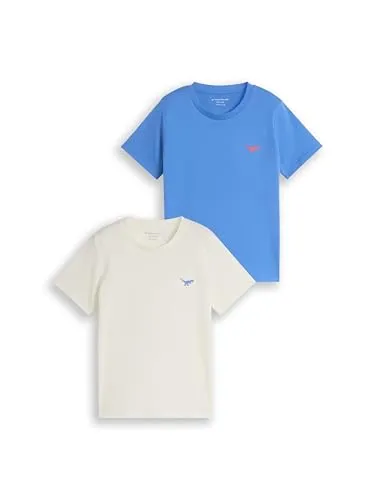 Tom Tailor Jungen 1049297 T-Shirt, 37177-Soft Mid Blue, 116 cm-122 cm