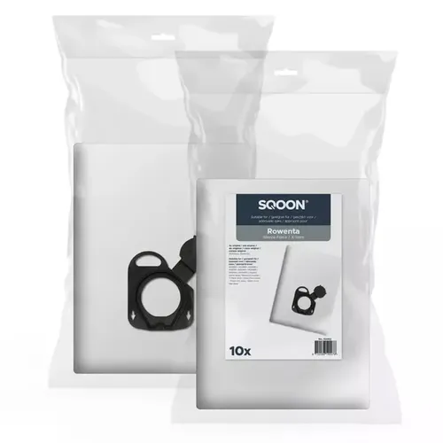 Staubsaugerbeutel SQOON für Rowenta Silence Force 10 Stück 10 Stück, ersetzt Original ZR200520 & ZR200720 42262