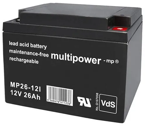 Hückmann Multipower Blei-Akku 117381 - Wartungsfreier AGM-Akku, ideal für Sicherheitsstromversorgung und Medizintechnik