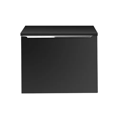 Lomadox Badezimmer Waschtischunterschrank 60cm - Schwarz Matt - Unterschrank fürs Bad mit Softclose-Funktion, modernes Design und individuelle Kombinationsmöglichkeiten für eine stilvolle Badezimmergestaltung.