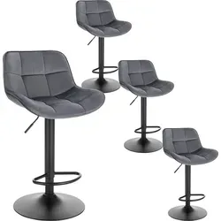 EUGAD Barhocker Set (4 St) in silber von Eugad
