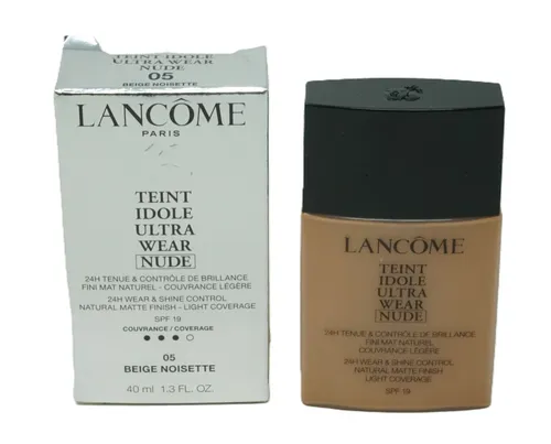 Lancôme Teint Idole Foundation 05 Beige Noisette 40 ml - Lidschatten in 05 Beige Noisette, bietet langanhaltende Deckkraft und ein natürliches Finish für einen strahlenden Teint.