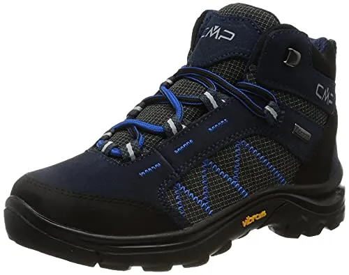 CMP Unisex Kinder 2.0 Schoen Thiamat Mid Trekking Schuh, Black Blue, 34 EU - Wanderschuhe mit wasserdichter CLIMAPROTECT-Membran und EVA-Zwischensohle, ideal für abwechslungsreiche Bodenarten und maximalen Komfort.