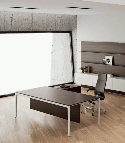 Eckschreibtisch für Büro und Homeoffice - Moderner Eckschreibtisch aus Holzfurnier mit einer Breite von 200 cm und einer Höhe von 75 cm. Ideal für effizientes Arbeiten im Homeoffice oder Büro, ohne Montageaufwand.