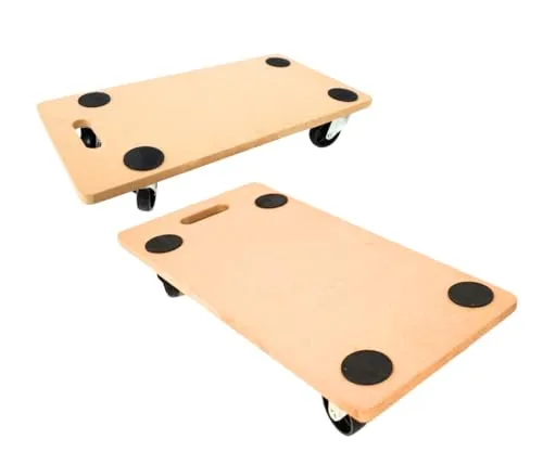 PROREGAL Profi Transportroller mit 4 Rollen | 200kg Traglast - Materialtransporter für schwere Lasten bis 200 kg, ausgestattet mit lenkbaren Gummirädern und Anti-Rutsch-Pads für sicheren Transport.