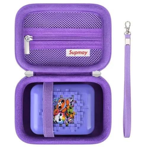 Supmay Tragetasche für Bitzee 2023-15 Digitale Haustiere zum Anfassen, Geschenke für virtuelle Haustier Enthusiasten/Mädchen & Jungen, Reisekoffer mit Mesh Tasche für Batterie, schwarz
