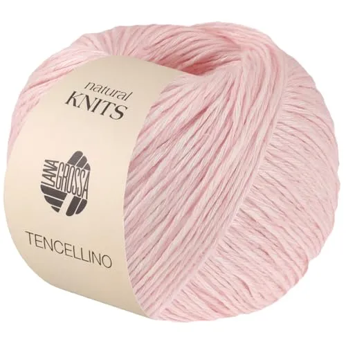 LANA GROSSA Tencellino | Edles Handstrickgarn aus Leinen & Tencel - Hochwertiges, klassisch verzwirntes Garn aus 51% Leinen und 49% Tencel. Ideal für luftige Sommerprojekte mit natürlichem Charakter und elegantem Schimmer. Perfekt für leichte Pullover, Tops und Accessoires.