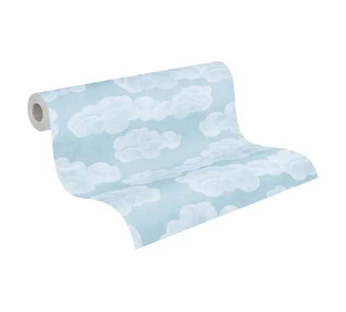 Vliestapete Kinder Himmel Motiv Wolken Aquarell Blau Weiß in blau von A.S. Création