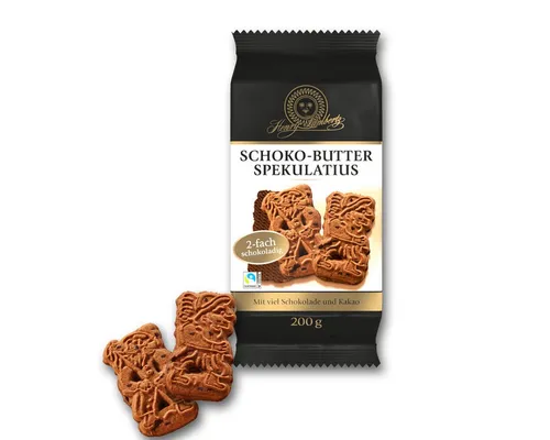 Lambertz Süßigkeit, Lambertz Schoko Butter Spekulatius Schokoladen Mürbegebäck 200g