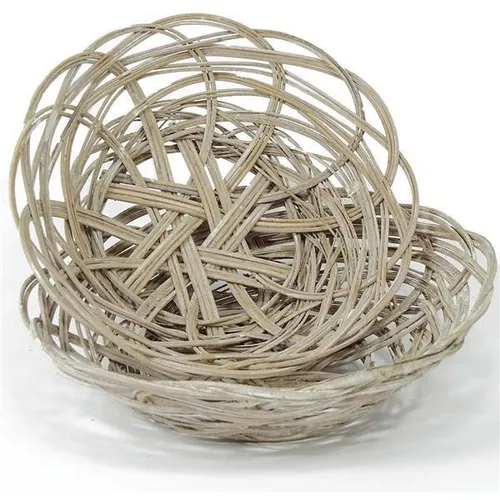 Körbchen 10 Stück handgeflochten & natur Ostern Osternester Osterkörbchen Deko