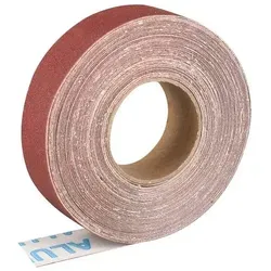 Schleifpapierrolle Aluminiumoxid 25mm x 10m - 240 Körnung für Holz & Metall - Diese hochwertige Schleifpapierrolle aus Aluminiumoxid ist 2,5 cm breit und 10 m lang. Ideal für präzisen Feinschliff auf verschiedenen Oberflächen. Vielseitig einsetzbar und mit verschleißfestem Textilrücken für langlebige Nutzung.