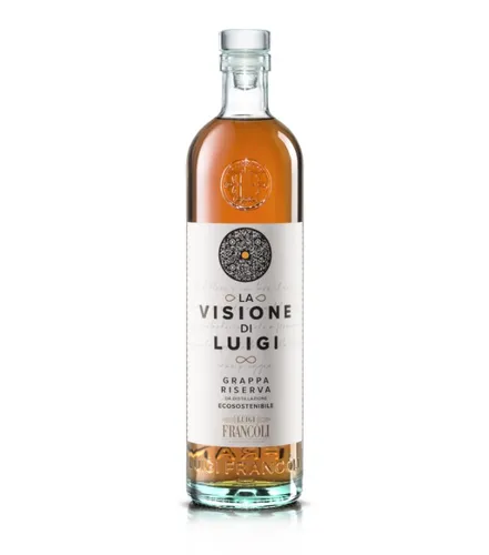 Francoli La Visione di Luigi Riserva Grappa - Grappa aus dem Piemont, 0,7 l - 40 % vol, erlesene Qualität und intensives Aroma, ideal für Genießer und besondere Anlässe.