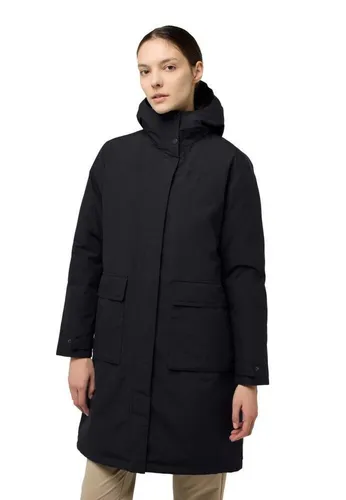 Jack Wolfskin Women's Wintertor Coat - Warmer Damen-Mantel in Schwarz - Funktionsjacke für den Alltag, winddicht und wasserdicht mit isolierender Daunenfüllung; ideal für Freizeitaktivitäten.