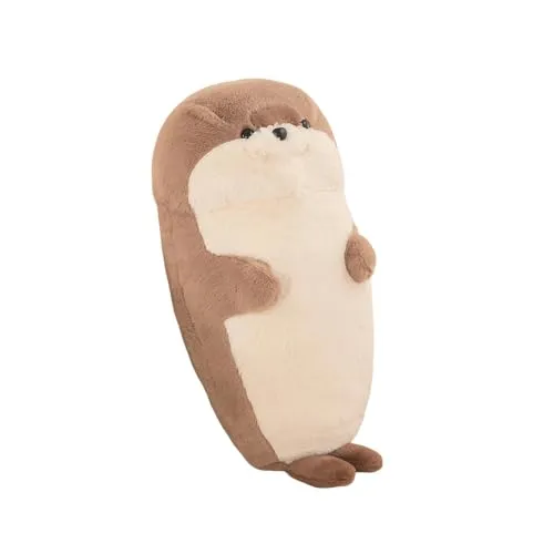 Xshelley 60 cm Otter Meerestiere Plüsch Umarmung Kissen,Cartoon Sea Otter gefüllte Tier Plüsch Puppe,Weihnachtsgeburtstag für Kinder Geschenk (Braun)