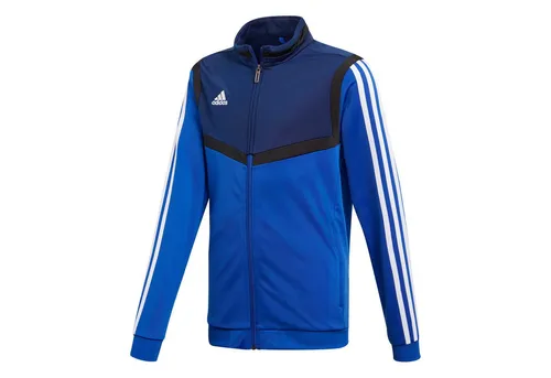 adidas Kinder TIRO19 PES JKTY Sport Jacket, Bold Blue/White, 178 - Trainingsjacke mit schmalem Schnitt, ideal für aktive Kinder, mit praktischen Reißverschluss-Seitentaschen und stylischem Stehkragen.