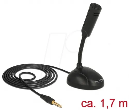 DELOCK 65872 - Mikrofon für Smartphone-Tablet Klinke 3,5 mm weiß