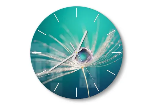 DEQORI Glasuhr Ø30 cm 'Inszenierte Wasserperle' – Stilvolle Wanduhr - Verschönere dein Zuhause mit der modernen DEQORI Glasuhr! Diese elegante Wanduhr (Ø 30 cm) besticht durch ihr einzigartiges Design und sorgt für einen eindrucksvollen 3D-Effekt an jeder Wand. Perfekt für jedes Zimmer!