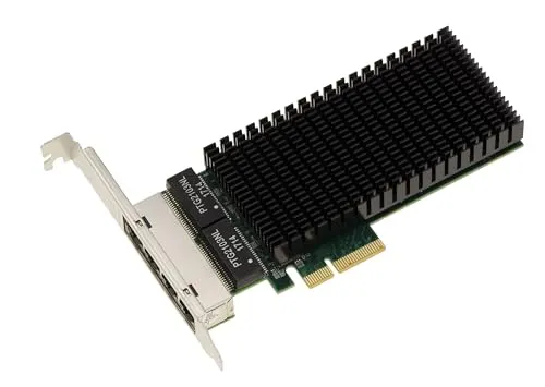 KALEA-INFORMATIQUE PCIe 4 Ports RJ45 GIGABIT Ethernet Netzwerk-Controller-Karte mit Intel I210AT Chipsatz. WOL PXE-Funktion, Low- und High-Profile-Winkel.