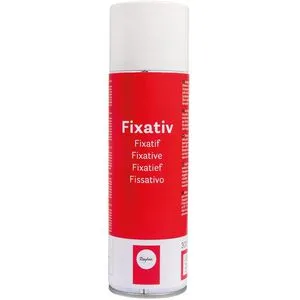 Rayher Fixierspray 3401300 Fixativ-Spray, 300ml, Schutzlack für Pastell, Kreide und Bleistift, matt